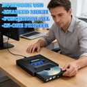 External Blu-ray Drive Portable BD/DVD/CD Burner Writer Reader with USB Hub & SD/TF Card Reader with 3 USB Ports Hub & SD/TF Card Readers, 6X Blu-ray Optical Drive for Laptop Desktop