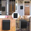 KYODOLED Convenient and Durable Wall Mount Mailbox for Outside, Easy Installation, Ample Storage Space to Accommodate Standard-Sized Letter, Magazine, Check, Black, Drop Box for Home or Apartment, Black