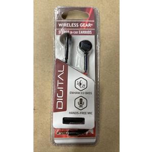 Wireless Gear Stereo In Ear Earbuds Digital Black  2 Pack