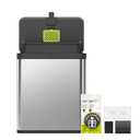 EKO Kitchen Compost Bin, 7L / 1.85 Gal Stainless Steel with Removable Inner and Deodorizer Compartment, 2-in-1 Countertop Compost Bin with Lid, Food Waste Caddy for Kitchen (MMT & Black Finish)