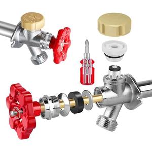 Outdoor Faucet Repair Kit, ASSE 1019-A Vacuum Breaker Outside Faucet Repair Kit, Vacuum Breaker and Handle Replacement Kit for Anti-Siphon Frost-Free Sillcock Valves, Wall Hydrant Complete Service Kit