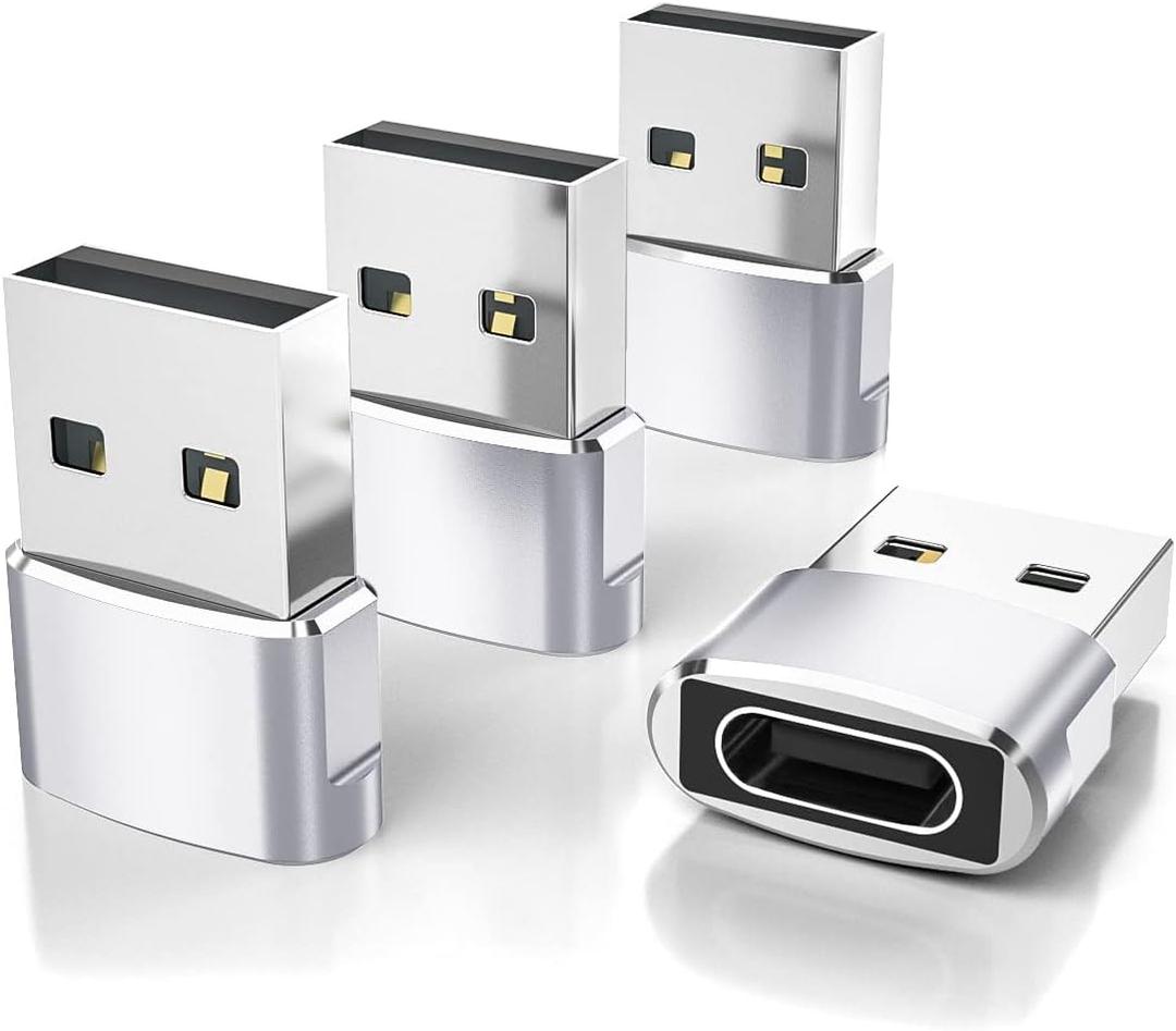 Elebase for Samsung Galaxy Tab S10 Adapter,USB to USB C Adaptor 4Pack,Type C Female to A Male Cable Converter for Tab S9 S8 A9 A8 Lite,S25 S24 S23 S22,Note 20 10 9 8,A55 A54 A35 A34 A23 A25 A15 A14 5G