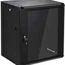 12U Wall Mount Server Cabinet Network Rack Enclosure Locking Glass Door by NETECABLE Glass