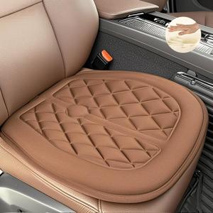 Big Ant Car Seat Cushion, Comfort Memory Foam Driver Seat Cushion Improve Driving View, Sciatica and Lower Back Pain Relief, Thick Seat Cushions for Car Home Office Chair, Wheelchair - Brown