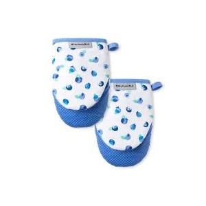 KitchenAid Printed Mini Oven Mitts - Mini Blueberries Pack Of 2 KitchenAid Printed Mini Oven Mitts - Mini Blueberries Pack Of 2
