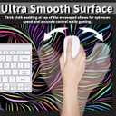 Benvo Extended Mouse Pad with Stitched Edges Extra Large Gaming Mousepads with Non-Slip Rubber Base and Micro-Weave Cloth Desk Mat for Gamer Office Home(35.4x15.7 inch, Colorful Star Line)