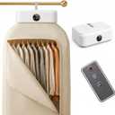 Portable Clothes Dryer, 600W Fast Drying Mini Dryer for Apartments, Travel and RV, Compact Quiet Machine with Remote Control, 3 Timer Settings and Foldable Dry Bag