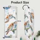 Ocean Sea Turtles Plastic Bag Holder 2 Pcs Grocery Bag Organizer Reusable Trash Bags Organizer Wall Mount Washable Kitchen Dispenser Holders with Drawstring Closure