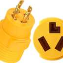 Kanayu 30Amp Generator to Dryer Adapter Compatible with NEMA L14-30P to 10-30R, 4 Prong Locking Generator Male Plug to 3 Prong Old Dryer Female Receptacle, Generators to Old Dryers Adapter