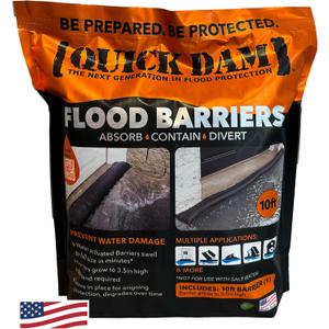 Quick Dam QD610-1 Water Activated Flood Barrier 10 feet, 1-Pack