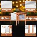 Universal Pergola Replacement Canopy Outdoor Canopy Shade Cover Waterproof Shade Top Cover for Outdoor Patio Porch Backyard (14 x 10 ft,Beige)