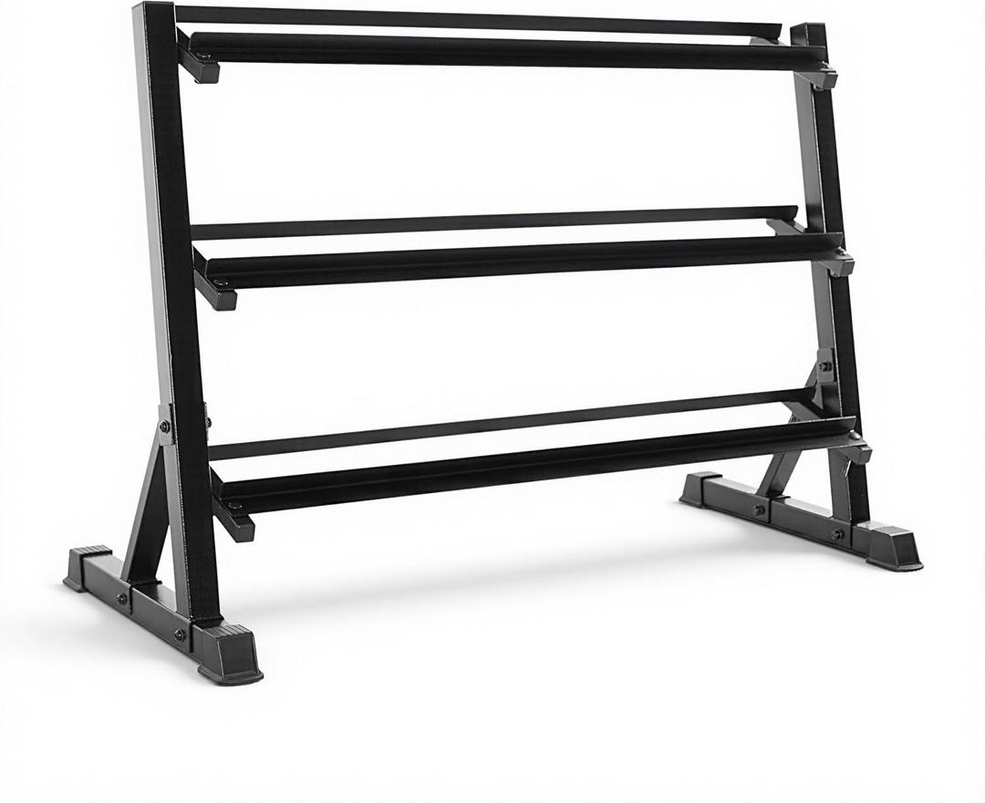 CAP Barbell 3 Tier Dumbbell Rack, 51", Black (RK-14A)