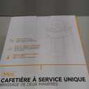 Single Serve One Cup Coffee Maker, for K Cups and Grounds, Mini Coffee Maker with Portable Handle, 6 to 12 Oz Brew Size, for Travel, Camping, Office, RV and Dorm, 120V, White and Brown