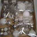 Christmas Tree Ornaments Set, 78 Pack Christmas Ornaments Decorations Champagne Christmas Ball Shatterproof Baubles for Home Party Holiday Decor