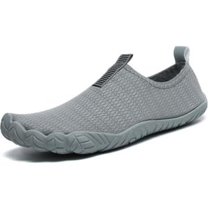 Water Shoes Womens Mens Quick-Dry Aqua Yoga Socks Barefoot Swim Pool Beach Shoes for Walking Hiking Diving Surf Ootdoor Water Sports (Grey)
