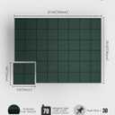 Bumusty Large Felt Bulletin Board, 48" x 36" Cork Board Alternative, 12-Pack Wall Tiles with 4-Compartment Design, 30 Push Pins, 70 Adhesive Tabs, Ideal for Office & Home Decor, Pine Green