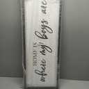 Home Is Where My Boys Are Wall Art: 32 x 12 Inch Rustic Horizontal Framed Sign, Mom of Boys Decor, Boy Room Wall Decor