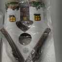 Bird Houses for Outside Rustic Cottage Birdhouse with Thatch Roof  Hand-Painted Resin Birdhouses for Outdoors for Bluebird Finches Cardinals Bird Nesting Garden, Patio, Yard (White)