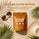 Skin Tanning Gummies, Carotenoid Beauty Blend with Beta-Carotene, Lycopene, Astaxanthin & Vitamin C & E for Natural Looking Glow, Non-GMO, Vegan, Sugar Free, 60 Count (EXP 04/30/28)