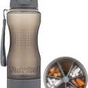 NutriBotl 33oz Water Bottle with 7-Day Pill Organizer  BPA-Free Hydration Bottle for Vitamins & Medication, Leak-Proof, Large Capacity, Travel-Friendly, Pill Box Water Bottle for Daily Supplements