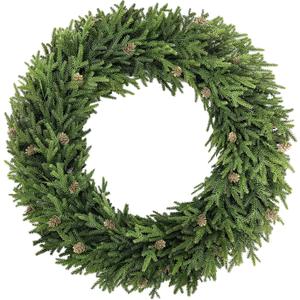 Christmas Wreath Artgar Christmas Wreaths for Front Door 28 inch Green Wreath Realistic Artificial Real Touch Pine Wreath Winter Christmas Decorations Outdoor Indoor Outside Window Home Xmas Holiday