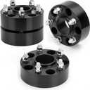 dynofit 2" Wheel Spacers for 2007-2018 Wrangler JK/JKU, 5x5(5x127) HubCentric 71.5mm Thread 1/2"-20 for 1999-2010 Grand Cherokee WJ/WK, 2005-2010 Commander XK, Real Forged Aluminum Spacer, 4Pcs (2 inch - 1/2-20 Studs)