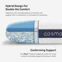 Bedgear Cosmo Cooling Pillow for Sleeping, Dual-Sided Soft & Firm Bed Pillow for Hot Sleepers, Memory Foam Pillow with Cool-to-Touch Washable Cover, Side Back Stomach Sleepers, Standard 3.0
