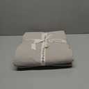 MooMee Wavy Striped Duvet Cover Set 100% Washed Cotton Linen Like Textured Breathable Durable Soft Comfy (Beige, Full 80"x90") (Wavy Stripes - Beige (No Comforter))