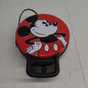 Disney Mickey Mouse Waffle Maker by Select Brands - Premium Mickey Mouse Kitchen Appliance - Disney Kitchen Appliances - 7" Waffles, Red