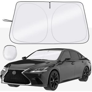 Windshield Sun Shade - Car Sun Shade Windshield, Reflector Sunshade Offers Ultimate Protection for Car Interior (Large (63x34 inch))
