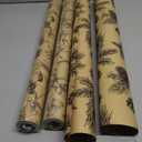 MAYPLUSS Kraft Christmas Wrapping Paper Roll - 3 Mini Roll -17in x120in Per Roll, Kraft Vintage Wrapping Paper, Rustic Print for Party, Birthday, Baby Shower, Natural Paper Roll Design (42.3 sqft) (Black)
