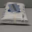 MooMee Striped Sheet Set 100% Washed Cotton Linen Like Textured Breathable Durable Soft Comfy (White Heathered Green Wide Stripes, Queen)