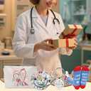 4pcs Gifts Set For Women,Lady Birthday Present With Funny Novelty Socks For Dentist, Catholic,Veterinarian,Baker