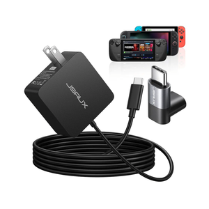 JSAUX 45W USB C Charger for Steam Deck/OLED, 5FT Cable Type C PD 3.0 45 Watt Fast Charging Compatible with Steam Deck, Switch/OLED, MacBook, Samsung S25 S24 S23 S22, iPhone 16/15, iPad, Pixel