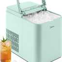 Midea MERI26B1AGN Countertop Bullet-Ice Maker, 8 Ice Bullets Ready in 6 Minutes, 26lbs/24H, Self-Cleaning Function with Ice Scoop and Basket for Home/Office/RV