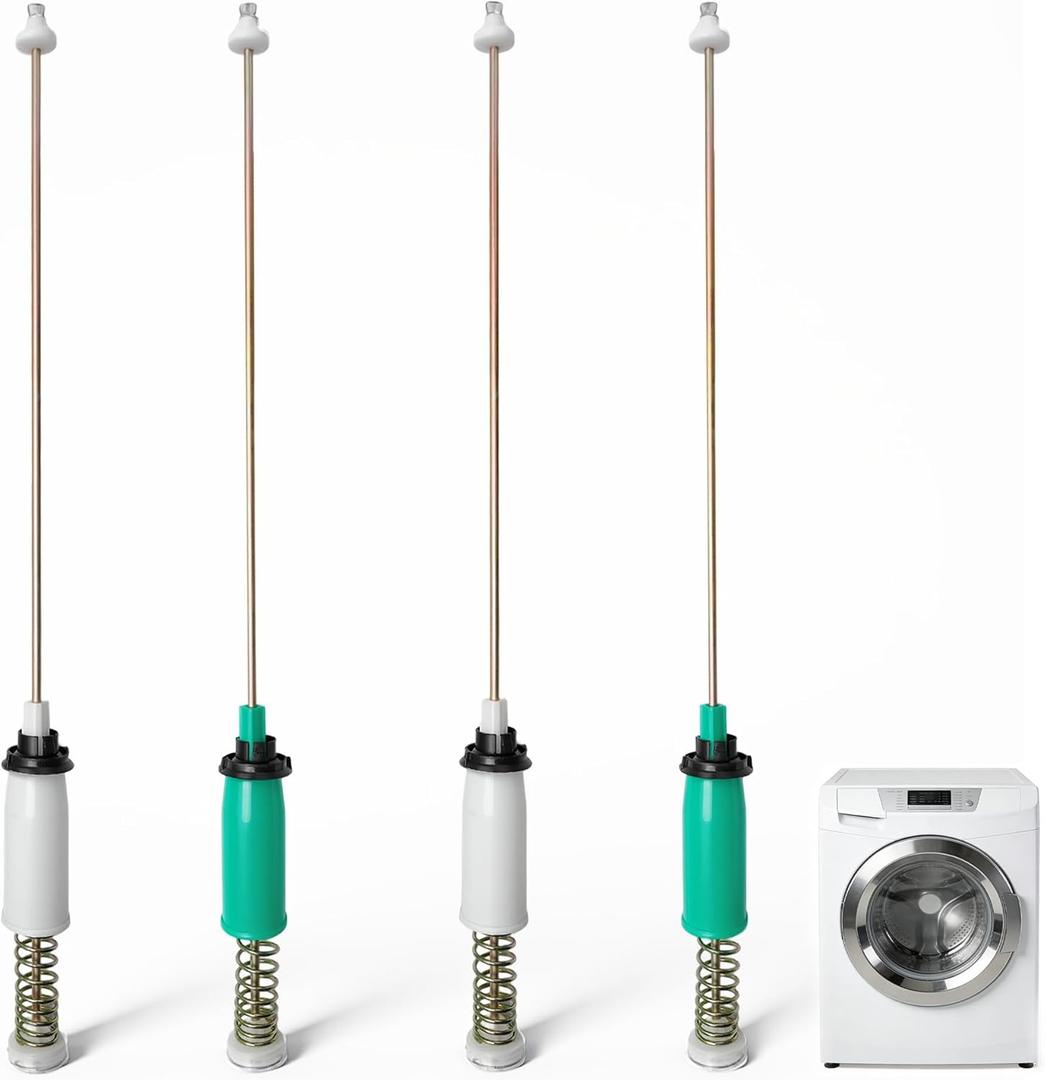 Washer Suspension Rod 4 Piece Set fit for GE washer GTWN3000M1WS, GTWN4250M1WS, for Hotpoint VVSR1070DCWW, WH16X10141, WH16X10057, 2310015, AP5607528, PS3511633, EAP3511633, 1089338