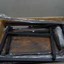 SONGMICS Dresser for Bedroom, Chest of Drawers, Steel, MDF, 4 Non-Woven Fabric Drawers, Storage Organizer Unit, Closet, Entryway, Rustic Brown and Ink Black LGS314B02S