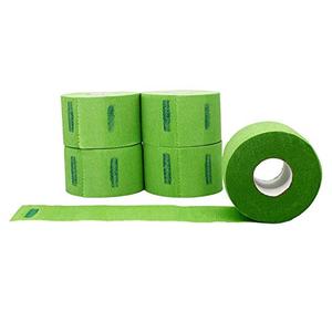 L3 - Level 3 Neck Paper - Disposable and Flexible Neck Strips - Barber and Hair Stylist Supplies - Water Resistant and Self-Adheres to Neck - Pre-Cut and Easy to Use - 5 Rolls (100each) (Green)