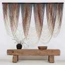 IOWER Macrame Wall Hanging Brown Dip-Dyed Large Macrame Wall Decor For Living Room Boho Fiber Art for Office Decoration 57" W x 41" L