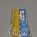 EZY DOSE Weekly AM/PM Pill Organizer, 7-Day Vitamin and Medication Box with Large Pop-Out Compartments, 2 Times a Day Pill Holder for Easy Dosing, Yellow and Blue Lids, Travel-Friendly Design