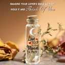 Valentines Day Gifts for Boyfriend Girlfriend, Mothers Day Presents For Mom From Daughter Son, I Love You to the Moon and Back Message In a Glass Bottle - Anniversary Romantic Gift For Wife Husband