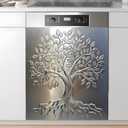 Dishwasher Magnet Sticker Cover Panel Decal Refrigerator Magnetic Sticker Decorative for Kitchen Decoration,Fridge Door Cover,Home Appliances Decor Stickers 23"x26" (Tree of Life 1)