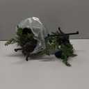 Christmas Candle Holder Set of 3, Black Iron Candle Tray Holders with Faux Cedar Red Berries, 7.1 Inch Decorative Metal Stand for Table Centerpiece Mantle Xmas Decor