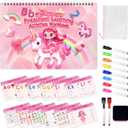 Preschool Learning Activities Workbook,Unicorn Tracing Books for Kids, Pre K Toddler Writing Practice Learning Resources, Montessori Handwriting Practice Educational Toys Gifts for Girls Age 3 4 5 6