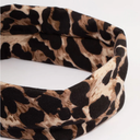Brown & Leopard Print Stretch Fabric Headbands