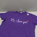 PS I Love You Day Valentine's Day Purple Heart Women Men Kid T-Shirt