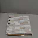 Art3d 10-Sheet Heavy-Duty Peel and Stick Backsplash, Waterproof Wall Tiles Stick on Kitchen Backsplash Living Space, Beige & White (12 x 12 Inch)