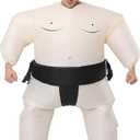 PixiPals Inflatable Sumo Wrestling Suits, Sumo Costume Adult, Blow up Costume, Inflatable Halloween Costumes for Men/Women Black