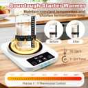 Sourdough Starter Kit with Warmer, Glass Jar and Banneton Bread Proofing Basket - Complete Sourdough Bread Baking Supplies, Sour Dough Making Essentials Tools, Gift for Bakers Beiginner Women Wife Mom