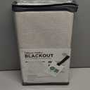 100% Blackout Shield Linen Blackout Curtains for Bedroom 96 Inches Long, Back Tab/Rod Pocket Living Room Drapes, Thermal Insulated Blackout Curtains 2 Panels Set, 50" W x 96" L,Cream